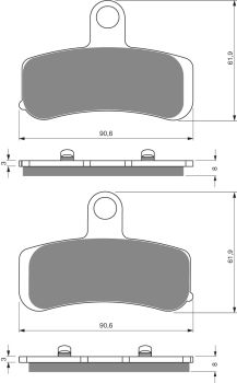 GOLDFREN Brake Pads 275 Ceramic Carbon S3