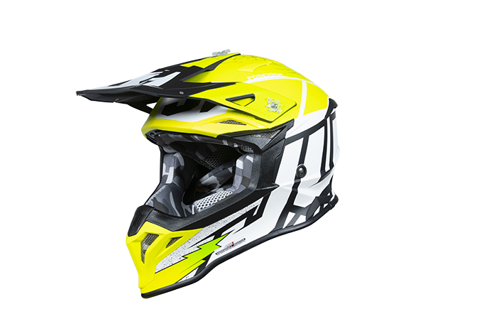 Just1 Helmet J-39 Poseidon Fluo Yellow/Black/White 