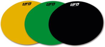 UFO Oval sticker for plates veteran 1pcs Fits UFO nr-plate 8046-8049 Yellow