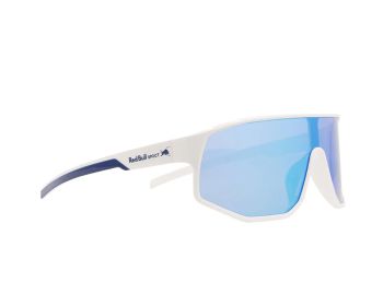 Spect Red Bull Dash Sunglasses Shiny White-Blue w Smoke Blue Mirror lens