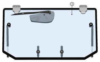 Front glass assembly