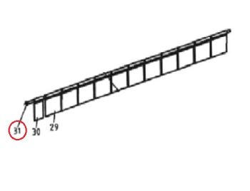 Bronco Protection plate axle for flail mower 77-12490