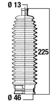 Roolilati tolmukate 13 x 46 x 225