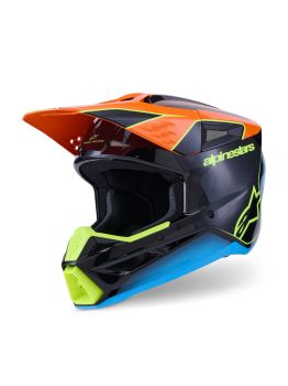 Alpinestars Helmet S-M3 Fray Black/Orange/Fluo Yellow M
