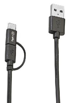 USB-JUHE, MICRO-USB / USB, KOOS MICRO-USB/USB TÜÜP-C ADAPTERIGA.