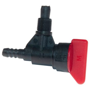 Greentek Fuel tap, 90°, 1/4" (6,35mm) - With thread