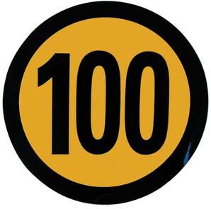 KLEEBIS, 100 KM/H