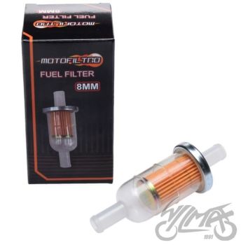Bensiinifilter, paber element 8mm Honda/KAWASAKI/Yamaha/Suzuki