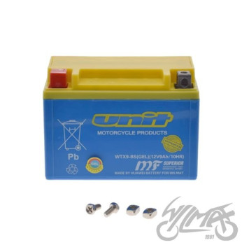 Aku wtx9-bs (ytx9-bs) (geel) WM MOTOR 12 VOLTI