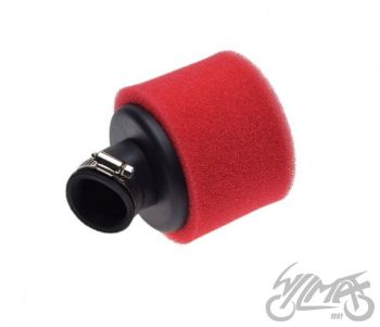 Õhufilter Punane Ø35mm kõver 45 kraadi