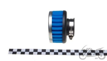 Õhufilter d.38mm, sirge, nurgaga, silinder sinine HIGH-PERFORMANCE