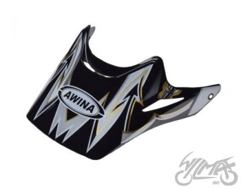 Nokk, off-road kiivrile, aj037, must/hõbedane/kuldne