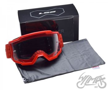 GOGLE LS2 CHARGER CZERWONE CLEAR WISOR