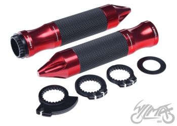 Gripid 22/24mm, rullgaasile Leoshi 653, punane