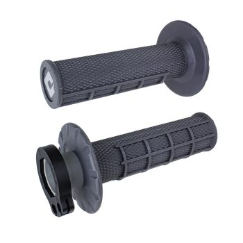 ODI Half-Waffle MX Lock-On Grip Set Graphite