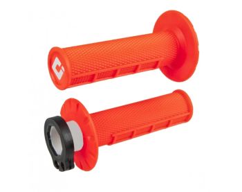 ODI Half-Waffle MX Lock-On Grip Set FLO-Orange
