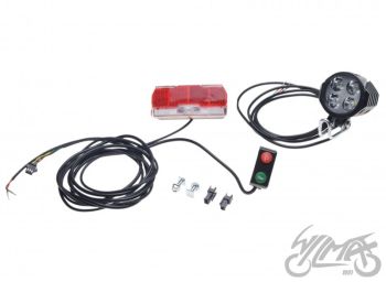 LAMPA PRZÓD I TYŁ DO HULAJNOGA E-BIKE 12-60V
