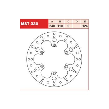 Piduriketas MST330 Tagumine fikseeritud TRW 240/110/5mm/124mm