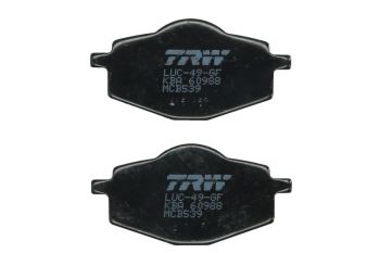 Piduriklotsid MCB539 TRW orgaaniline, mõeldud kasutamiseks maantee/offroad/tõukerattad sobib ADLY; BETA; GARELLI; GILERA; ITALJET; LINHAI; MBK; SACHS; YAMAHA