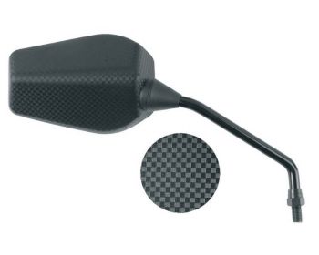 Peegel VIC-E416D parem 10mm g. vasakpoolne k. süsinik sobib DERBI; GILERA