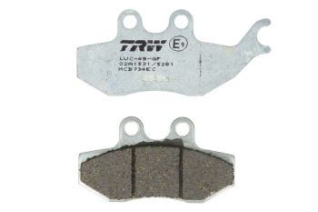 Piduriklotsid MCB734EC TRW orgaaniline, mõeldud kasutamiseks maantee/offroad/tõukerattad sobib APRILIA; DERBI; KTM; PEUGEOT; PIAGGIO/VESPA; YAMAHA