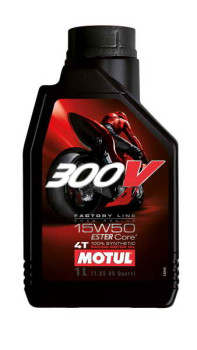 MOTUL 4T mootoriõli 15W50 MOTUL 300V Factory Line 1I 4T ester PRZEWYŻSZA JASO MA2 sünteetiline