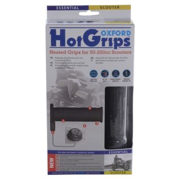 Haaravad OXFORD, läbimõõt 22mm värv must, HotGrips ESSENTIAL SCOOTER (mopeedile)