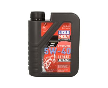 LIQUI MOLY 4T mootoriõli 5W40 LIQUI MOLY Street race 1I 4T, API SN PLUS JASO MA-2 sünteetiline