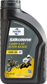 4T mootoriõli 10W30 SILKOLENE COMP 4 1I 4T estritega rikastatud, API SL JASO MA-2 poolsünteetiline