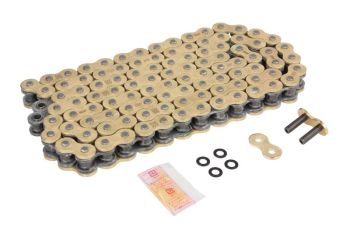 Kett 525 VX3 tugevdatud, lülide arv 104 kuldne, ühendustüüp haak