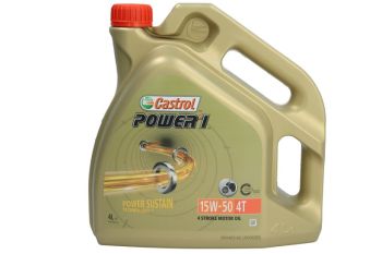 CASTROL 4T mootoriõli 15W50 CASTROL Power 1 4I 4T, API SN JASO MA-2 poolsünteetiline