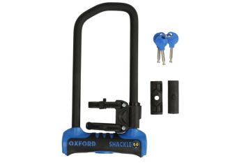 Pidurikettalukk alarmiga Shackle14 OXFORD värv must/sinine 320mm x 177mm spindel 14mm