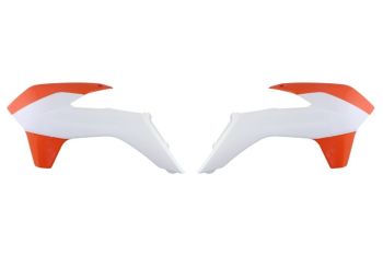 radiaatori kate, värv Oranž/Valge sobib KTM EXC, EXC-F, SX, SX-F, XC, XC-F 125-500 2013-2016