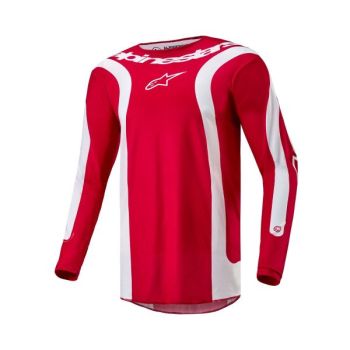 T-särk off road maastiku ALPINESTARS MX FLUID värv punane/valge