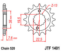 Esimene hammasratas JT 1401.13