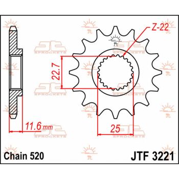 SPROCKET FRONT 11T 520