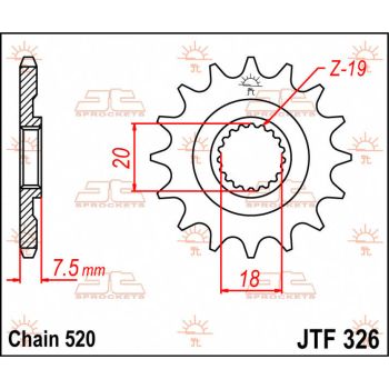 SPROCKET FRONT 12T 520
