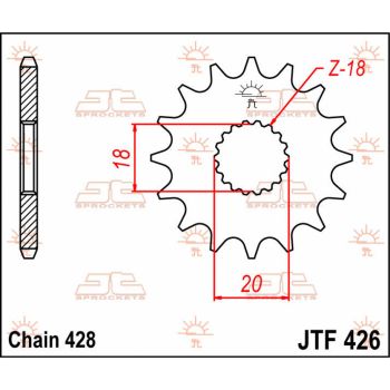 SPROCKET FRONT 13T 428
