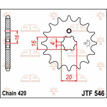 SPROCKET FRONT 15T 420