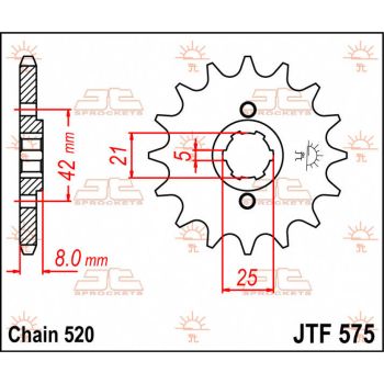 SPROCKET FRONT 14T 520