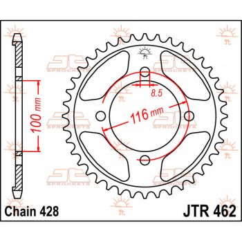 SPROCKET REAR 51T 428