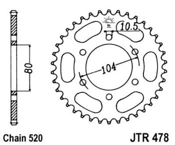 Tagumine hammasratas JT 478.43