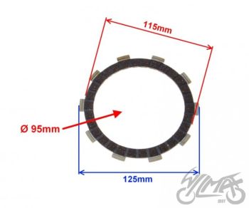 Sidurikettaste komplekt 4tk (friktsioonikettad) - Minarelli AM6