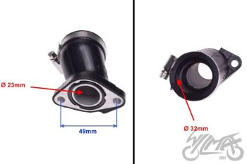 Sisselaske kollektor, vasak, 2 silindrilisele 150-250cc - CHOPPER 250