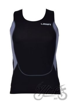 T-särk Leoshi, must/hall