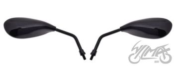 Tahavaatepeegel MP103-1, pisarakujuline, must M8