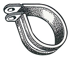 Rubber S.S hose clamps 20 mm (package 10 pcs)