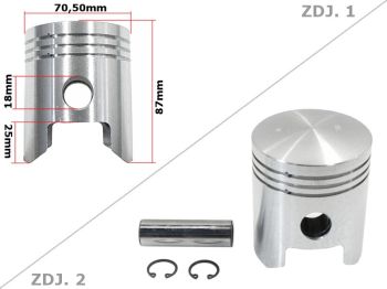 TŁOK MZ TS 250 70,50 3-SZLIF STD