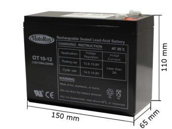 Aku 12V/10Ah AKU 1510x65x101 L
