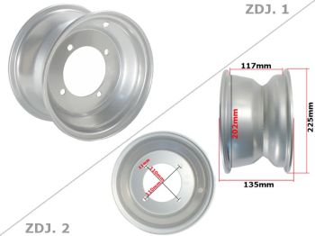 FELGA ATV 8'' 4 ŚRUBY PRZÓD ATV150 DIABLO